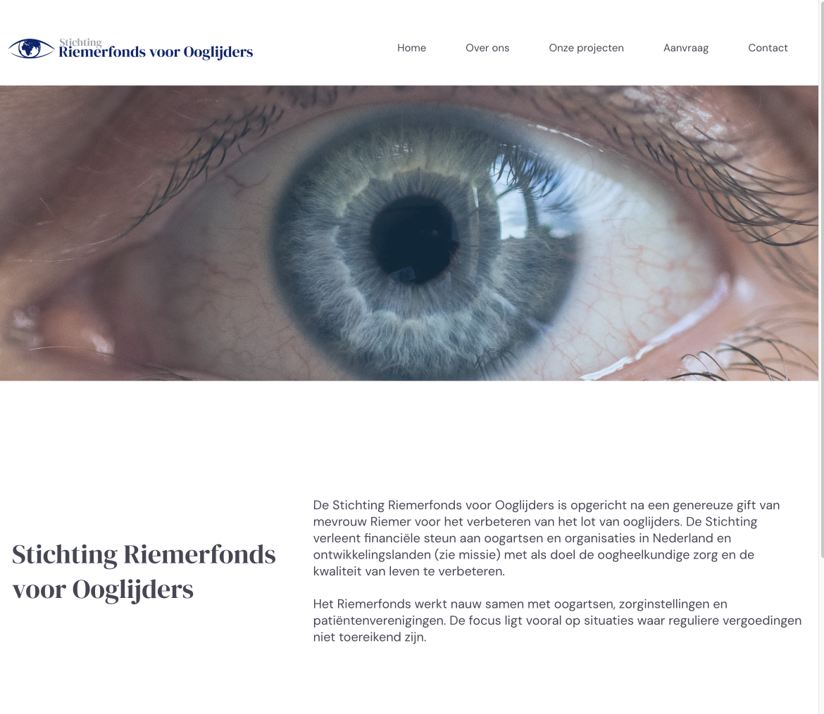 Nieuwe site voor een stichting